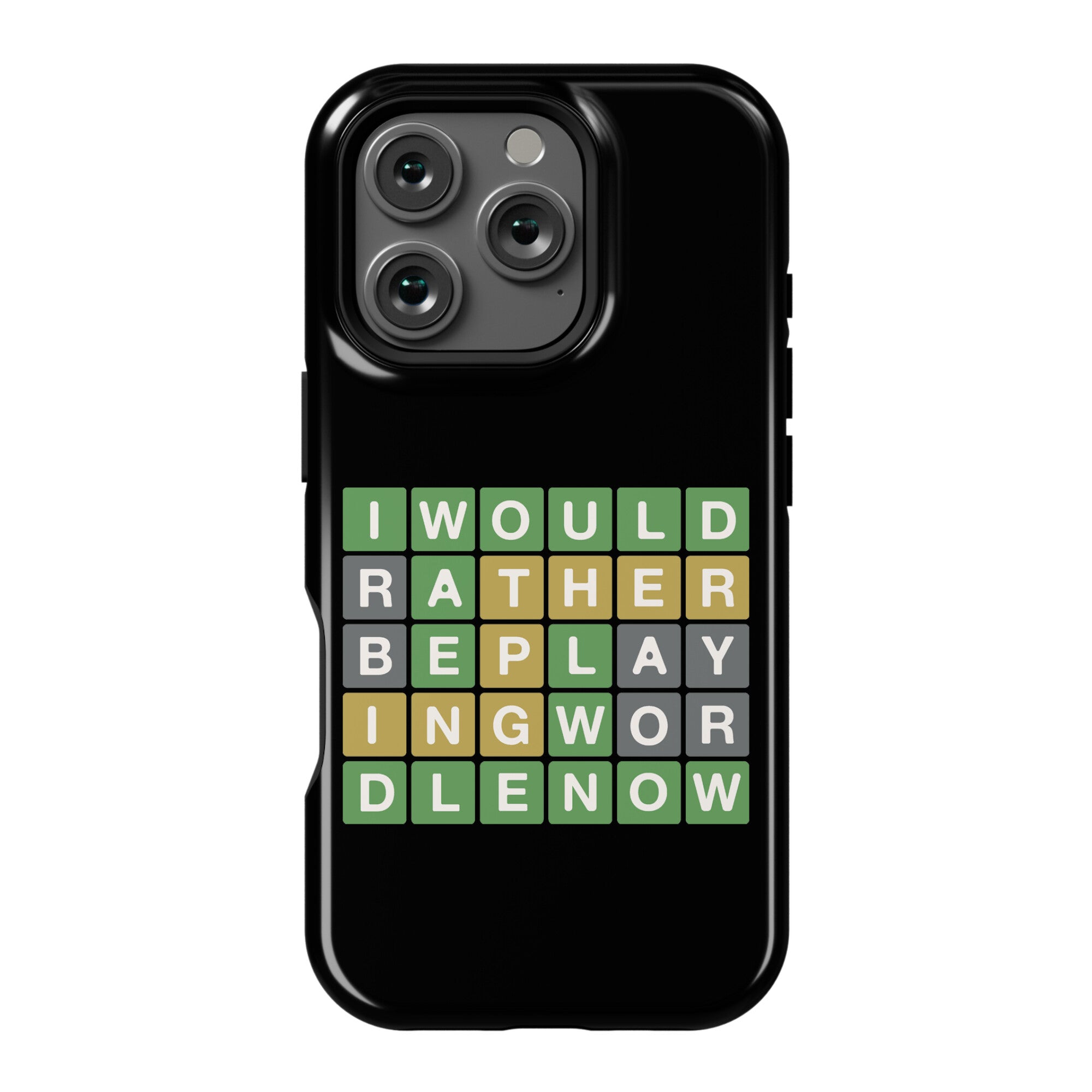 I Would Rather Be Playing Wordle Now Parody Phone Case